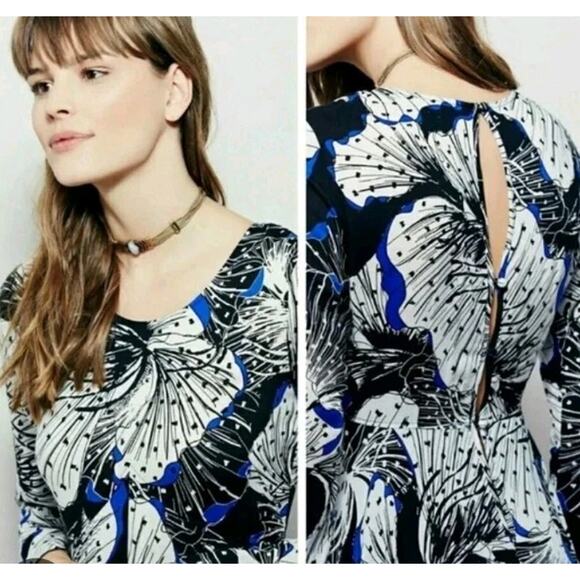 Free People First Kiss maxi dress Size XS Romantic Blue White Black Western - Picture 2 of 12